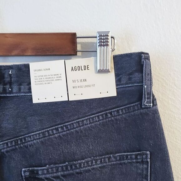 Agolde 90's Mid Rise Straight Leg Distressed Jeans In Vagabond Size 28 NWT - Picture 14 of 14